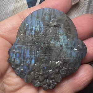 Very Flashy Labradorite Castle Carving